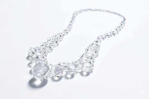 Elegant Clear Crystal Beaded Statement alternate view