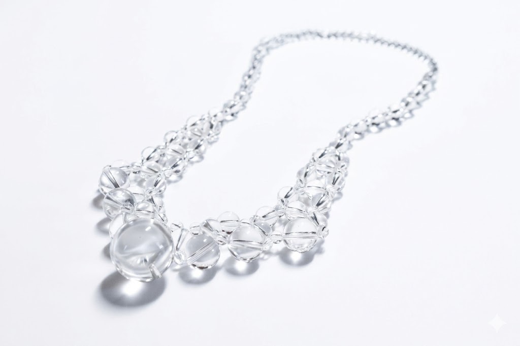 Elegant Clear Crystal Beaded Statement