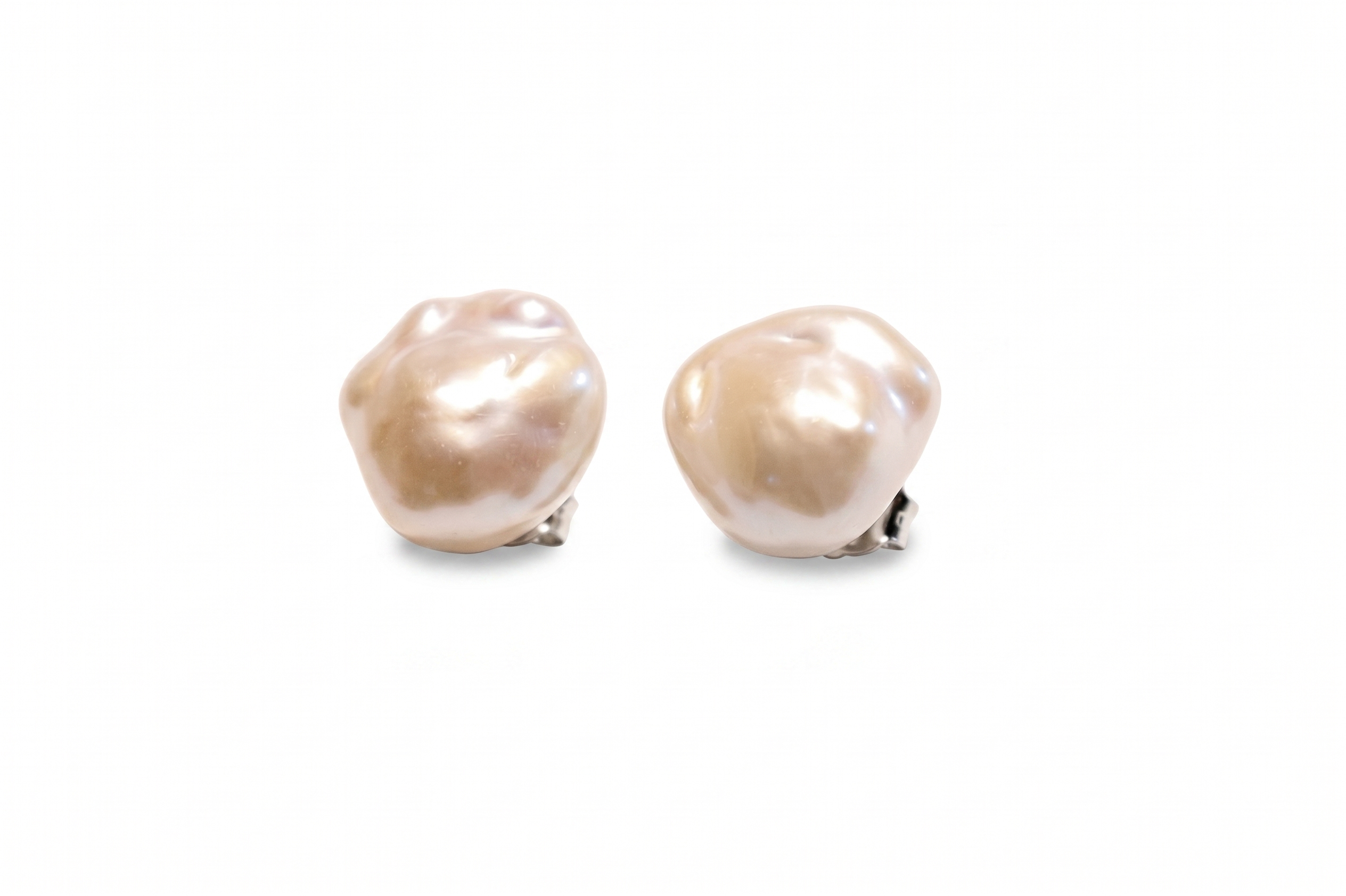Lustrous Baroque Pearl Stud Earrings