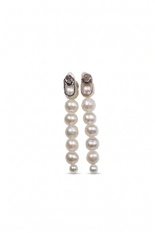 Teardrop Baroque Pearl Dangle Earrings alternate view