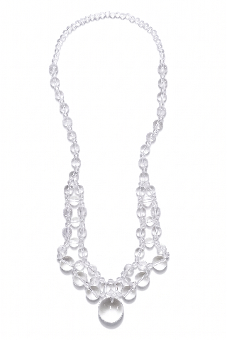 Elegant Clear Crystal Beaded Statement