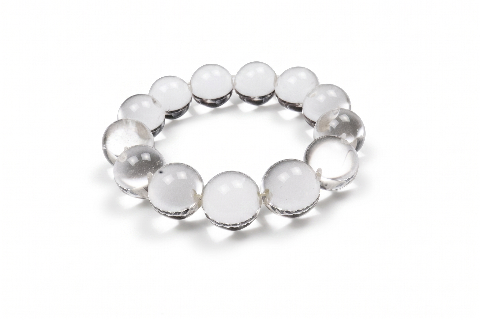 Clear Quartz Beaded Stretch Bracelet