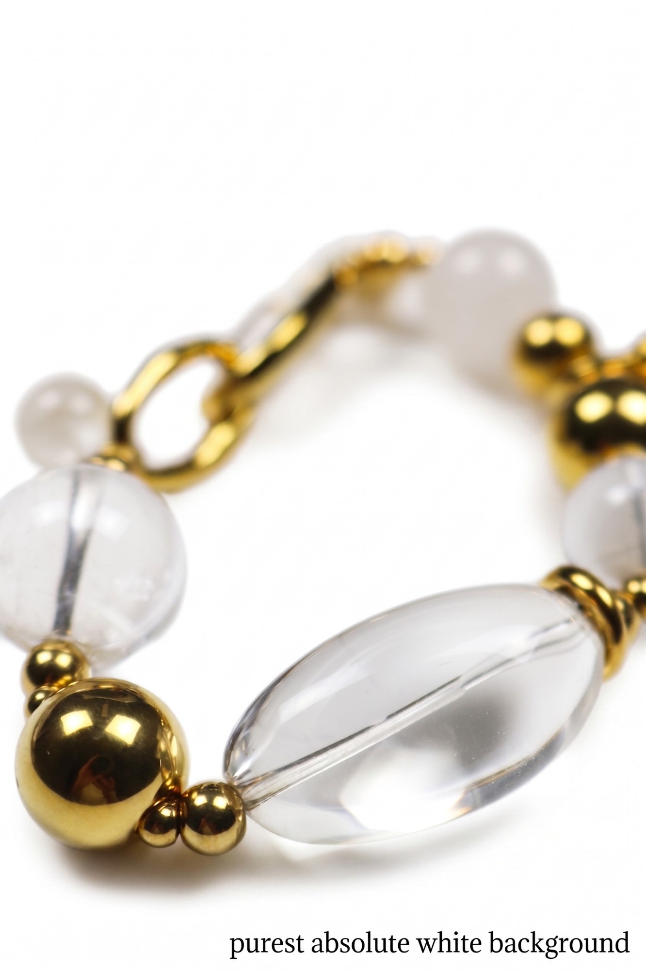 NG Gold Tone & Clear Bead Statement Bracelet — image 3