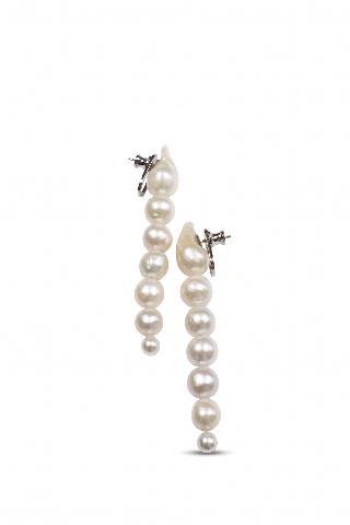 Teardrop Baroque Pearl Dangle Earrings — image 3