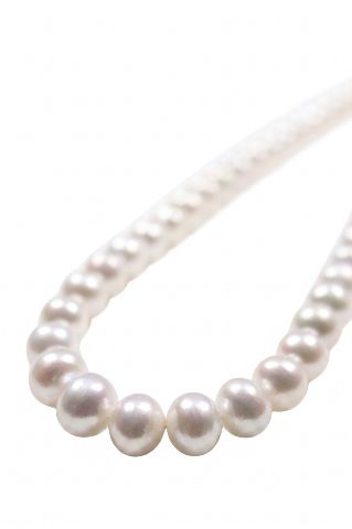 Elegant White Pearl Necklace with Infinity Clasp — image 3