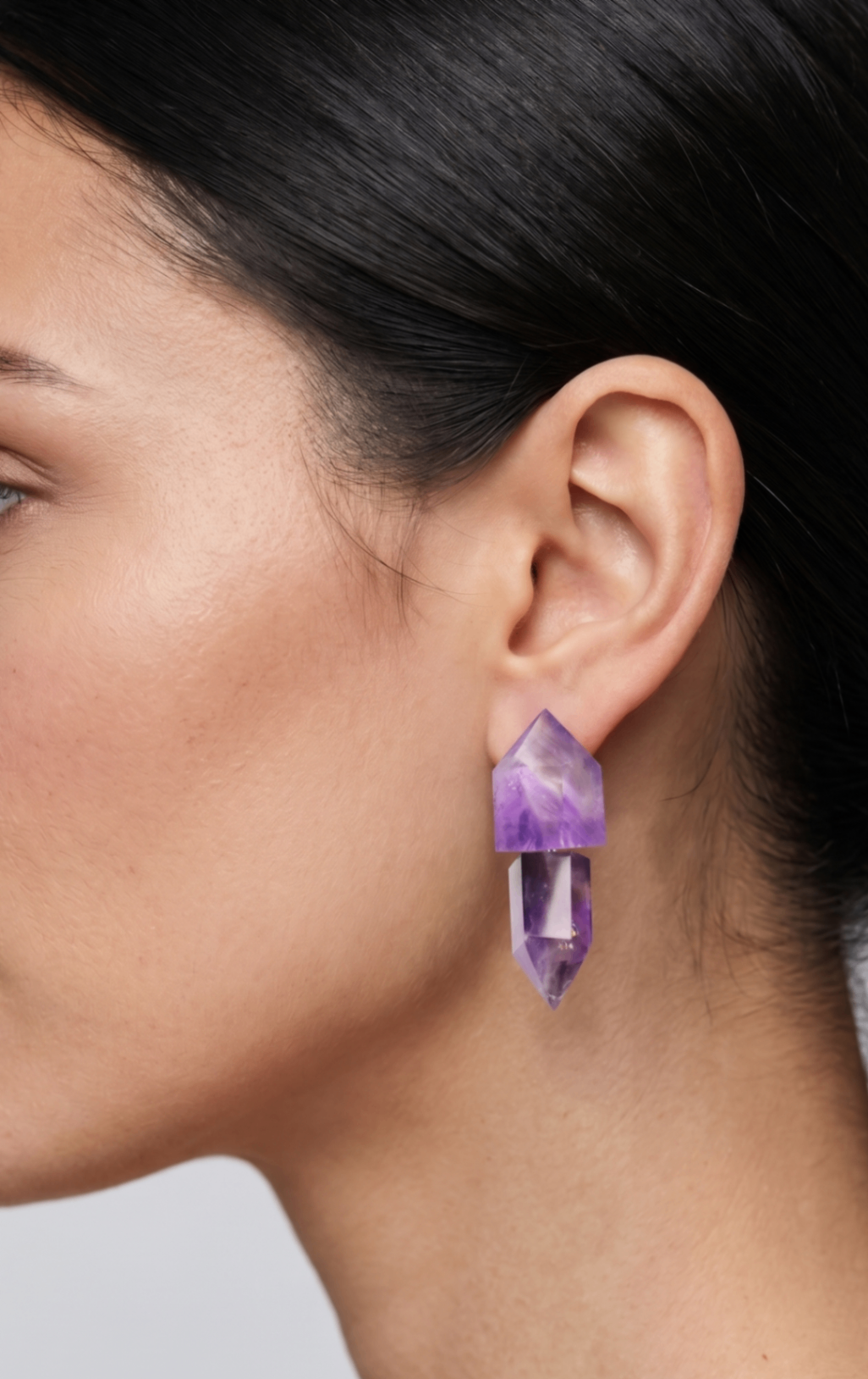 Amethyst Crystal Hexagonal Prism Set - Natural Healing Gemstone — image 3