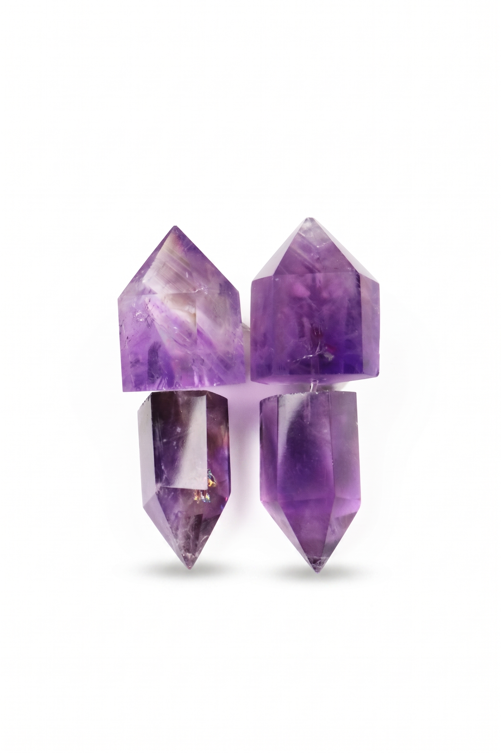 Amethyst Crystal Hexagonal Prism Set - Natural Healing Gemstone — image 1