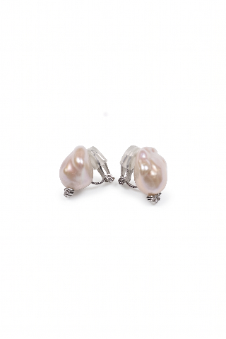 Baroque Pearl &CZ Stud Earrings alternate view