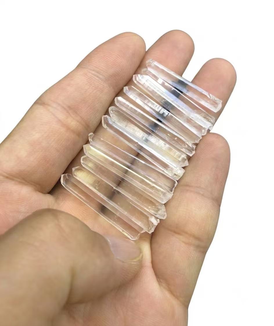 Modern Clear Crystal Black Cord Necklace — image 6
