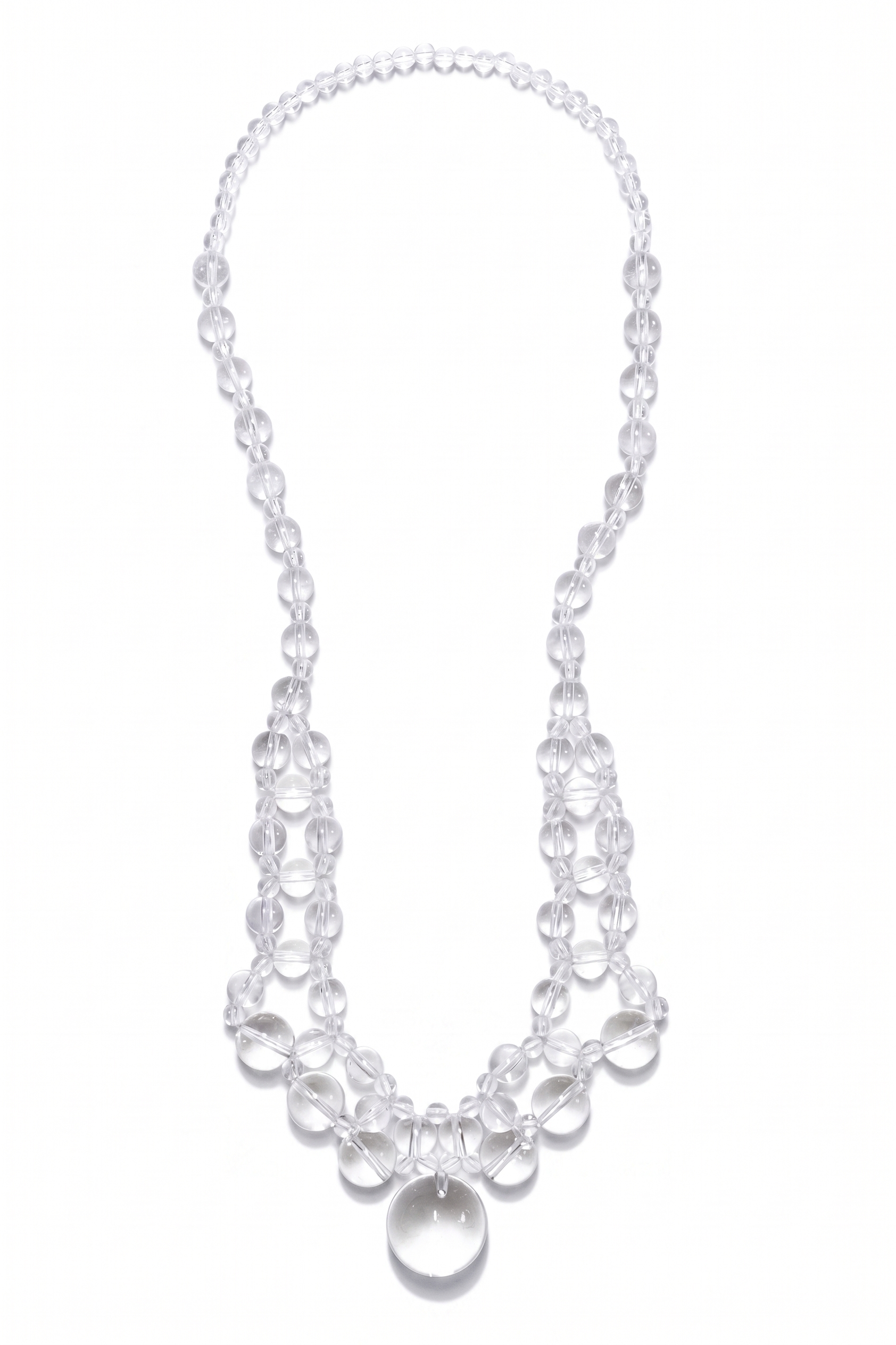 Elegant Clear Crystal Beaded Statement
