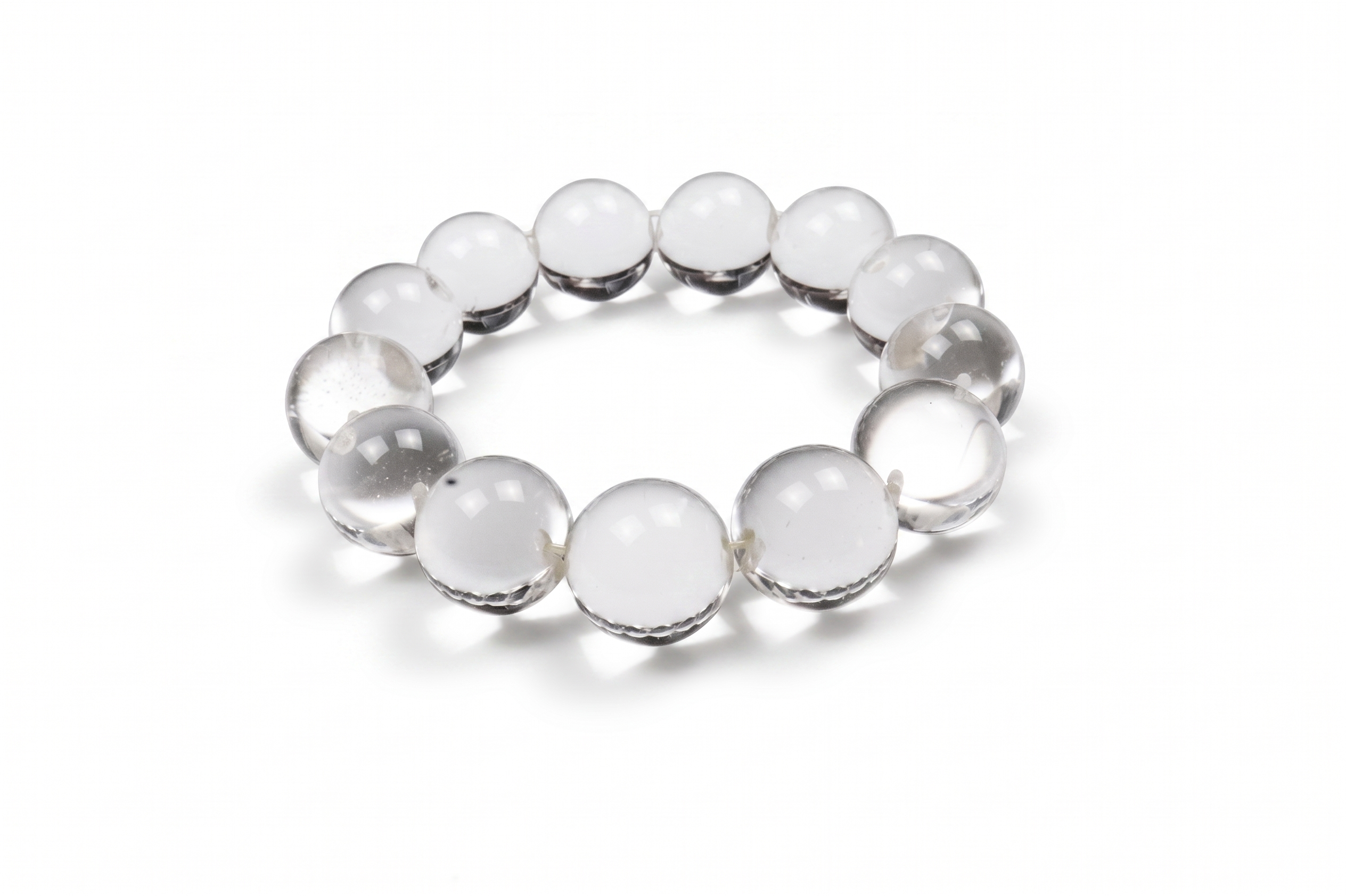 Clear Quartz Beaded Stretch Bracelet — image 1