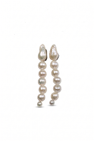 Teardrop Baroque Pearl Dangle Earrings