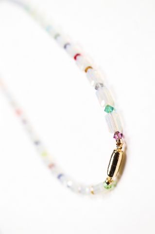 Vibrant Beaded Necklace with Opalite & Crystal Accents alternate view
